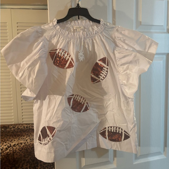 ODDY Tops - ODDY White Sequin Top
